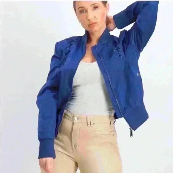 Sam Edelman Lace Detail Jacket
Cadet Blue Cropped jacket L 90's - Picture 2 of 9